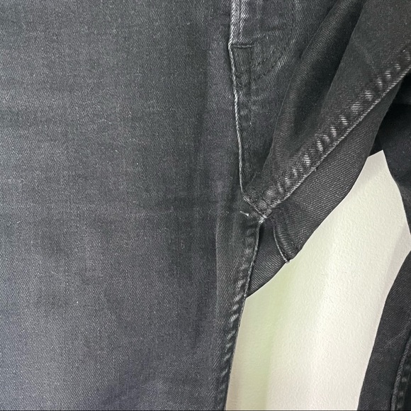 All Saints Heidi Cropped Flare Jeans Black Raw Hem Women’s Size 29 - Picture 8 of 12